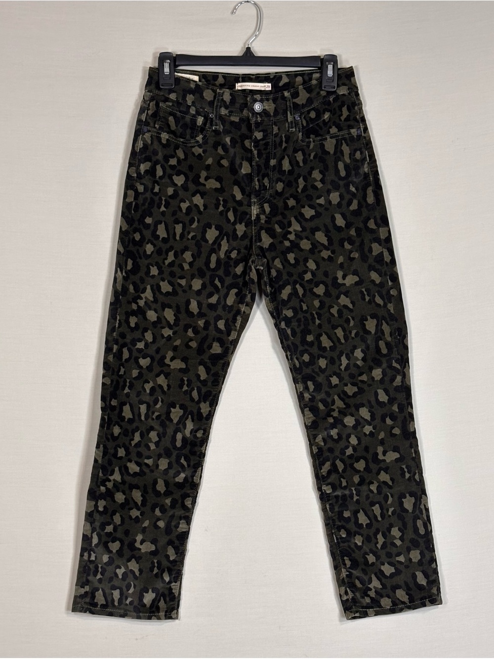 Levi’s 724 High Rise Straight Crop Leopard Print Jeans Women’s 29